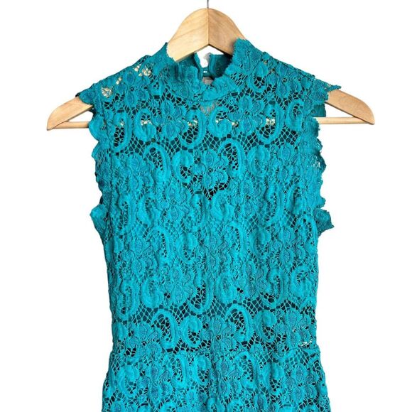 Nightcap Dress Size 1 XS Dixie Lace Cutout Mini Mock Neck Sleeveless Bodycon - Picture 3 of 7